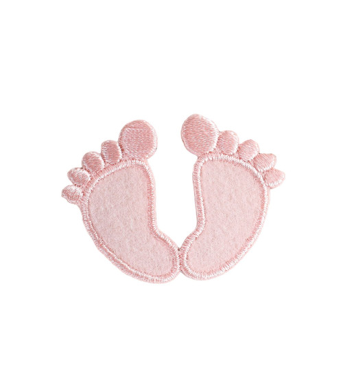 Ecusson thermocollant pour bébé pieds 4,5cm x 3,3cm