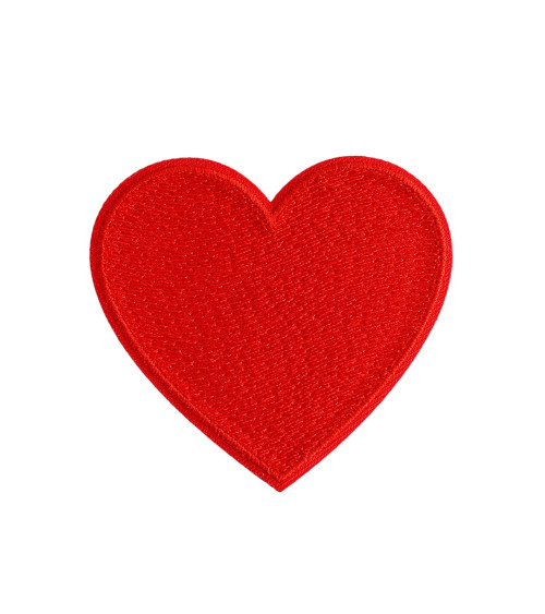 Ecusson thermocollant coeur rouge 6,4cm x 6cm