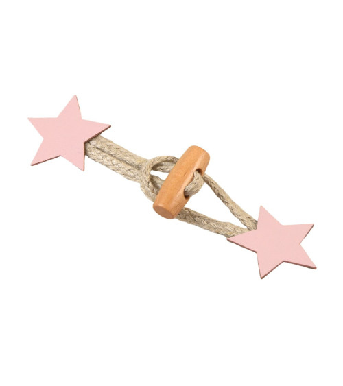 Brandenburg star faux baby pink 10cm x 2.8cm