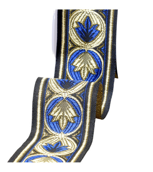 Louis jacquard braid 45mm royal blue by the meter