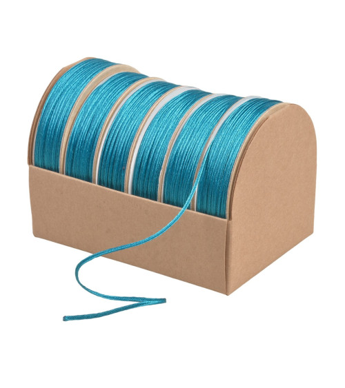 10m spool of 2mm steel blue embroidery cord