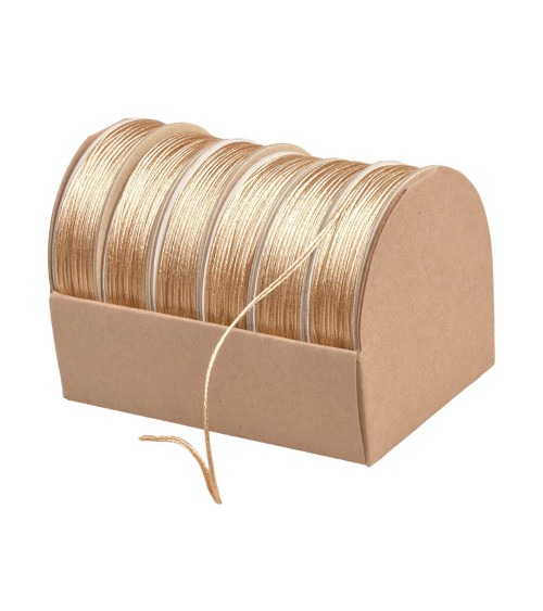 10m Spule Stickschnur 2mm dunkelbeige