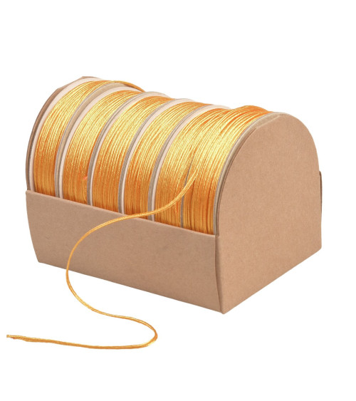 Spool of 10m embroidery cord 2mm gold yellow