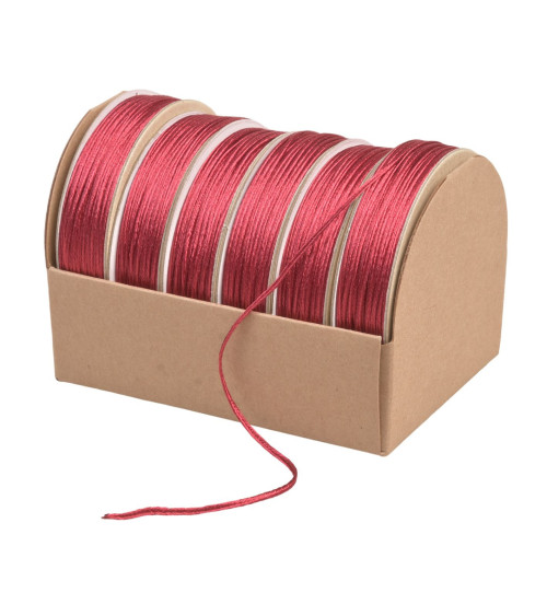 Spool of 10m embroidery cord 2mm burgundy