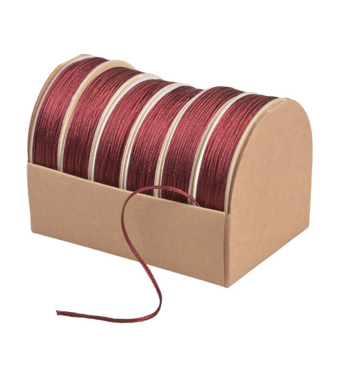 Spool of 10m 2mm burgundy embroidery cord