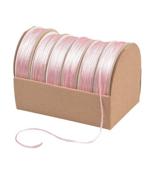 10m spool of 2mm light pink embroidery cord