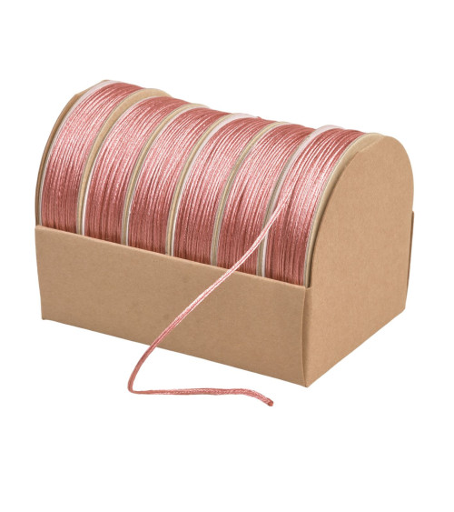 Spool of 10m embroidery cord 2mm old pink