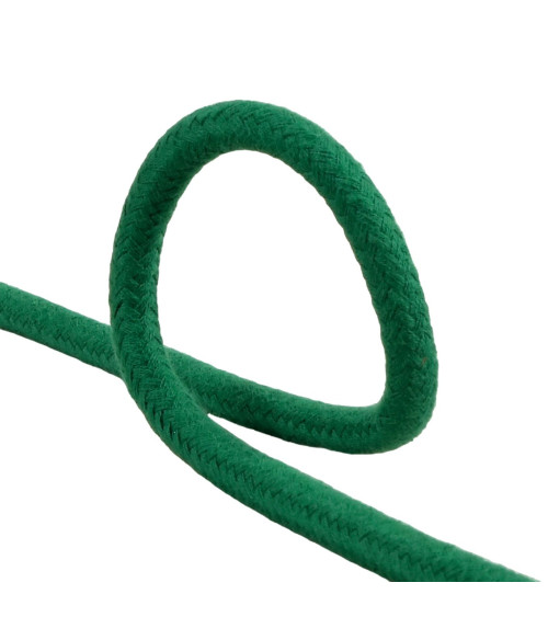 Green braided cord 6mm per meter