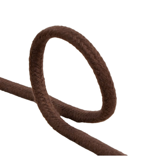 Dark brown braided cord 10mm per meter