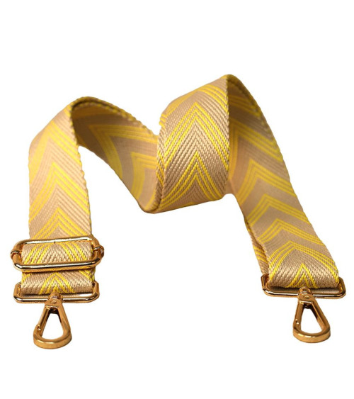 Geometric pattern strap shoulder strap 40x140cm yellow