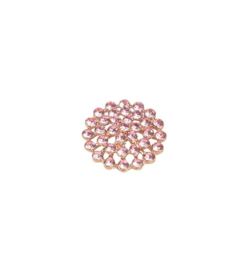 Bouton strass rose layette