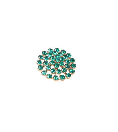 Bouton strass vert