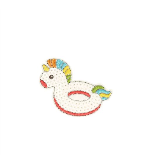 Ecusson thermocollant été sequins licorne 5,4cm x 4,2cm