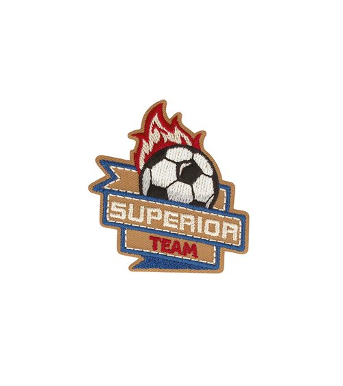 Ecusson thermocollant football superior team 5,3cm x 5,7cm