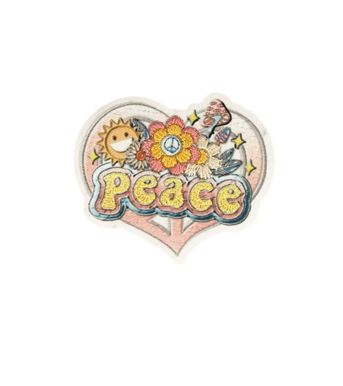 Ecusson thermocollant good vibes peace 5,7cm x 5cm