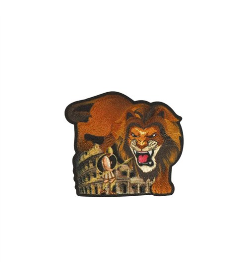 Lot de 3 écussons thermocollants animaux et monuments lion 5cm x 4cm