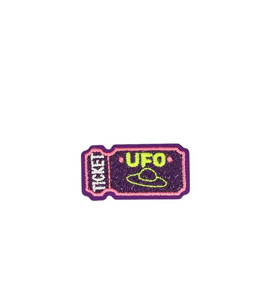 Lot de 3 écussons thermocollants alien ufo 4cm x 2cm