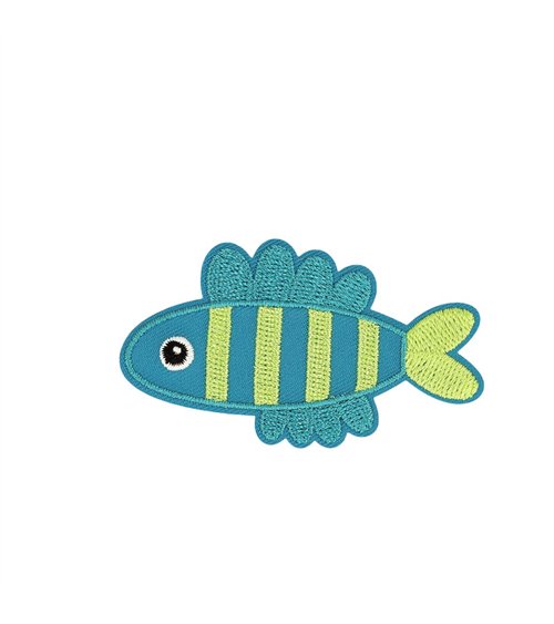 Lot de 3 écussons thermocollants faune marine poisson 0cm x 0cm