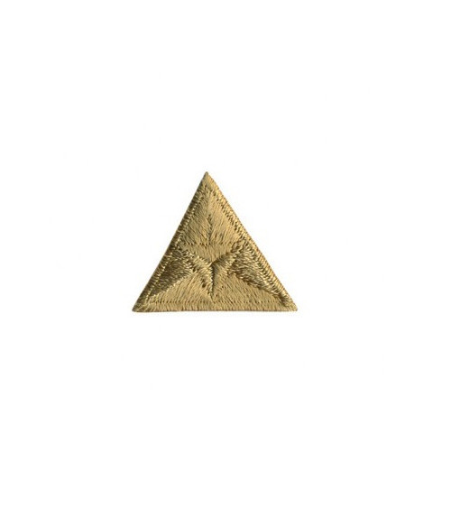 Toppe termoadesive triangolari ricamate beige 2x2 cm