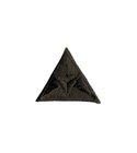 Ecusson thermocollant mouche triangle brodé marron 2x2cm
