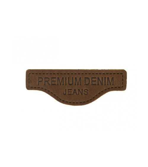 Genuine Leather Sew-on Badge G107 5.7x2.1cm