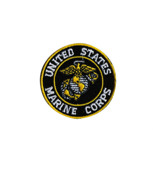 Marine Corps Round Iron-On Badge 4.5cm