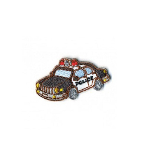 Police car iron-on badge 5x3cm