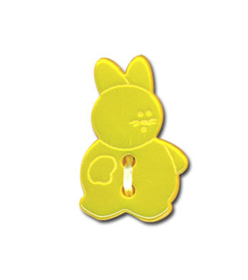 Bouton en forme de Lapin couleur Jaune