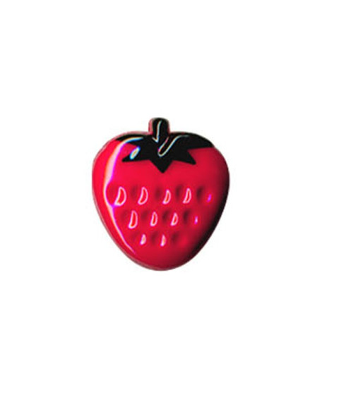 Fuchsia Strawberry Shaped Button