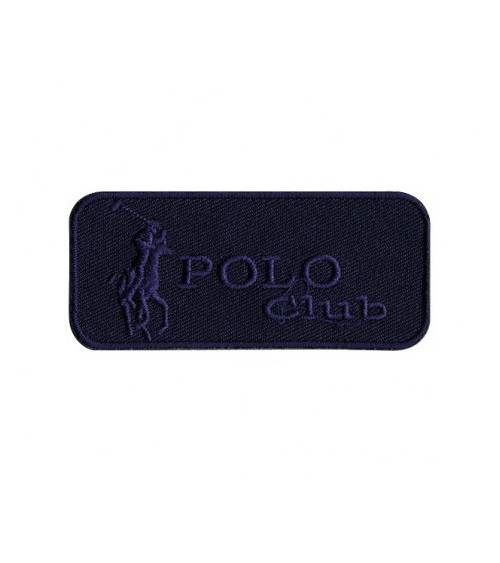 Polo Club blue iron-on badge