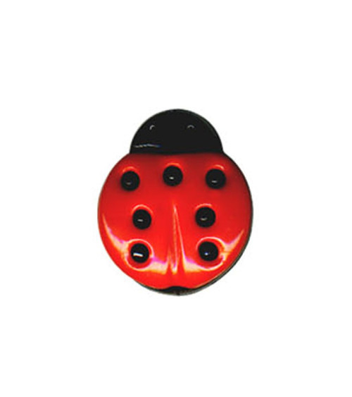 Red Ladybug shaped button