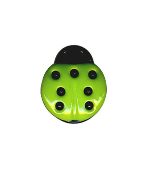 Green Ladybug Shaped Button