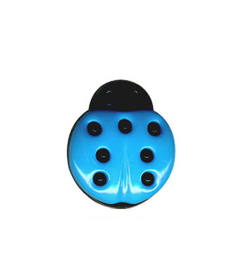 Blue Ladybug Shaped Button