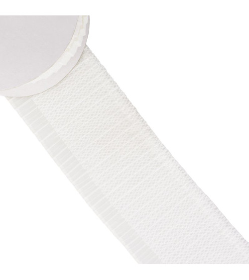 10m spool Pleated collars/sleeves White 90mm