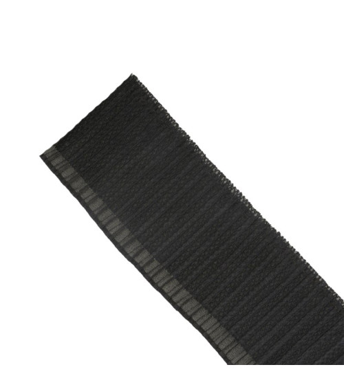 10m spool Pleated collars/sleeves Black 90mm