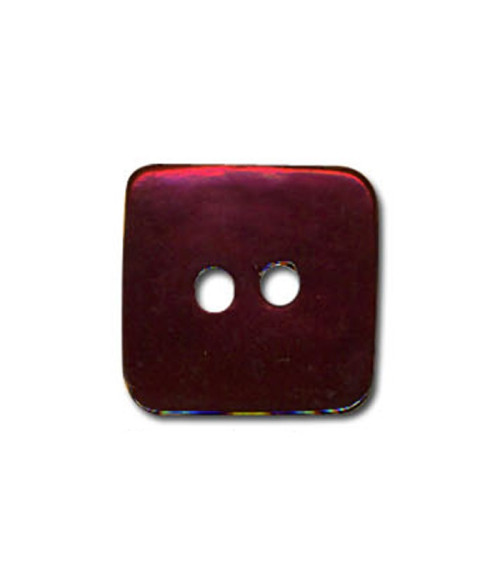 Square button in Bordeaux-colored mother-of-pearl