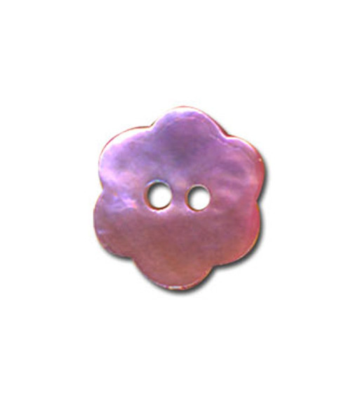 Mother-of-pearl flower button in purple color