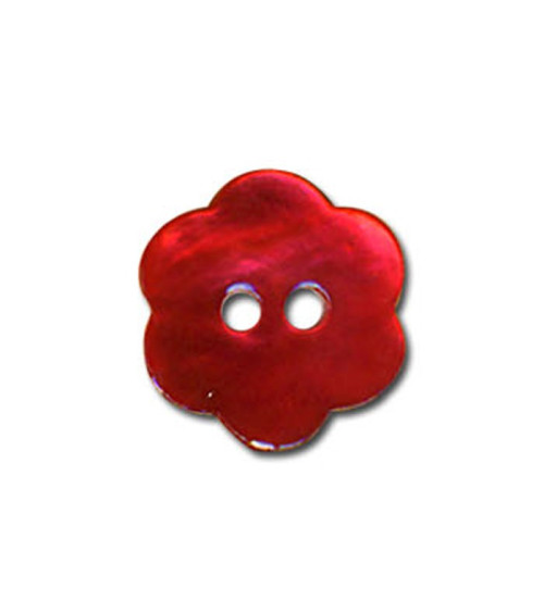 Red Mother-of-Pearl Flower Button