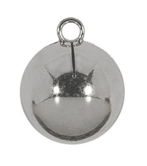 Silver metal ball button