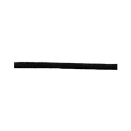 Bobine 50m queue de rat tubulaire polyester 5mm Noir