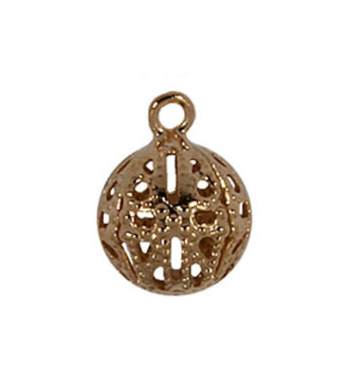 Gold lace ball style metal button