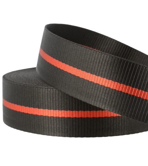 Film 20m two-tone strap 35mm Black Red