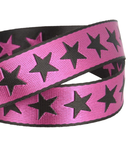 Carrete 25m trenza estrella 25mm Fucsia