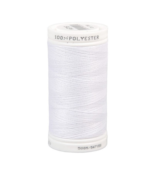 Weiße Polyester-Fädenspule, 500 m, Öko-Tex