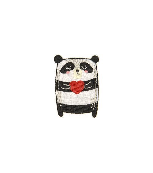 Cuscino panda con toppa termoadesiva con animali 3,7 cm x 5,1 cm