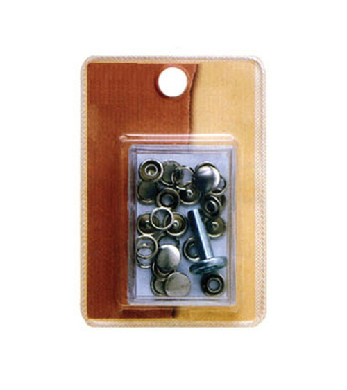 6 black 11mm snap fasteners for light fabrics