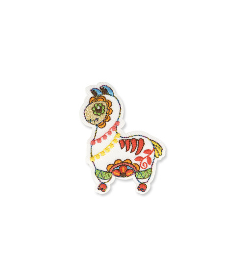 Mexico llama iron-on badge 4x5cm