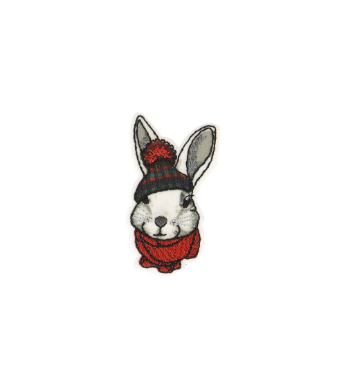 Rabbit iron-on badge 3x5cm